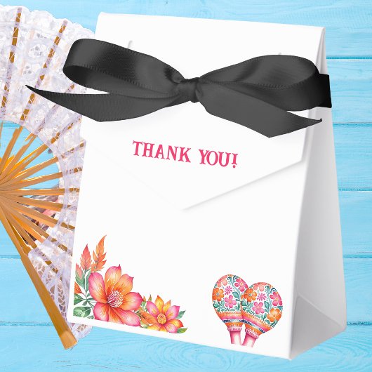 Kleurrijke Floral Fiesta Mexicaans Baby shower Bedankdoosjes