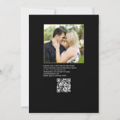 Kleurrijke Floral Fiesta trouwfoto en QR-code Kaart (Achterkant)