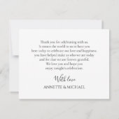 Kleurrijke Floral Flat Dank u kaart (Achterkant)