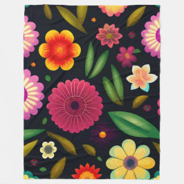 Kleurrijke Floral Fleece Deken