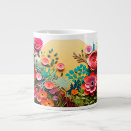 "Kleurrijke Floral Garden Coffee Mok" Grote Koffiekop