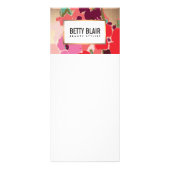 Kleurrijke Floral, goudlegante Mode en schoonheid Reclamekaart (Voorkant)