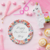 Kleurrijke Floral Happy Moederdag Brunch Party Papieren Bordje (Feest)