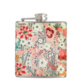 Kleurrijke Floral Heupfles (Voorkant)