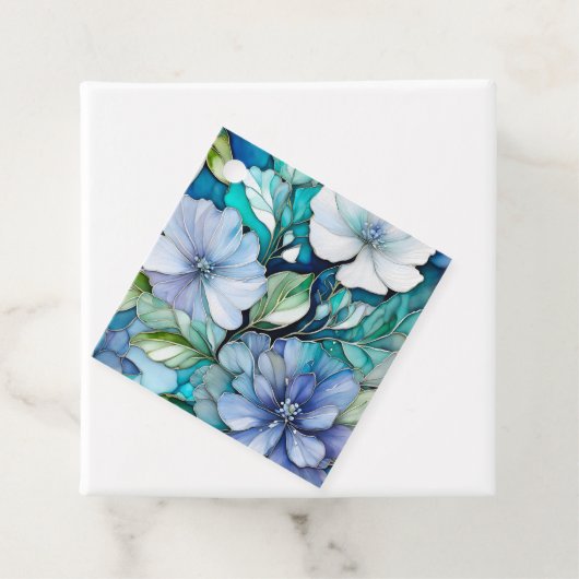 Kleurrijke Floral Ink Art Gift Labels (In situ)