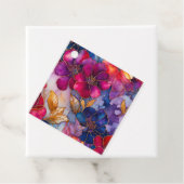 Kleurrijke Floral Ink Art Gift Labels (In situ)