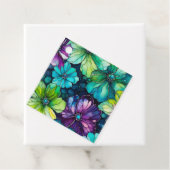 Kleurrijke Floral Ink Art Gift Labels (In situ)