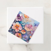 Kleurrijke Floral Ink Art Gift Labels (In situ)