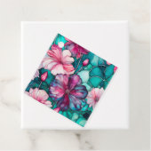 Kleurrijke Floral Ink Art Gift Labels (In situ)