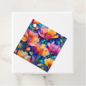 Kleurrijke Floral Ink Art Gift Labels (In situ)