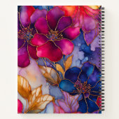 Kleurrijke Floral Ink Art Spiral Notitieboek (Achterkant)