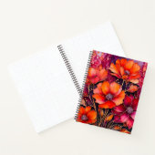 Kleurrijke Floral Ink Art Spiral Notitieboek (Binnen)