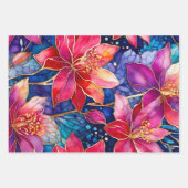 Kleurrijke Floral Ink Art Wrapping Paper Sheets (Voorkant 2)