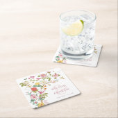 Kleurrijke Floral Kartonnen Onderzetters (Insitu)