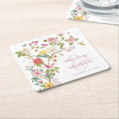 Kleurrijke Floral Kartonnen Onderzetters (Schuin)