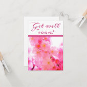 Kleurrijke Floral komt snel goed Kaart (Voorkant / Achterkant in situ)