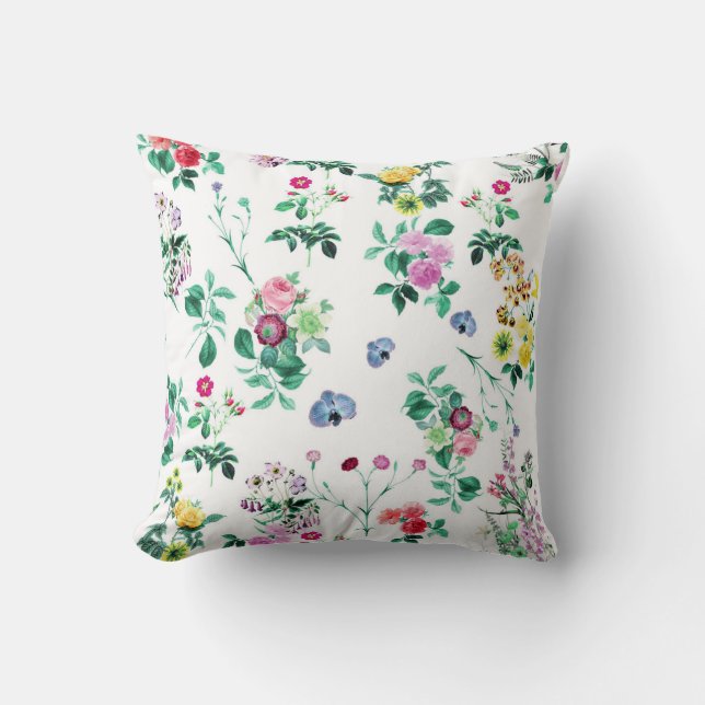 Kleurrijke Floral Kussen (Voorkant)
