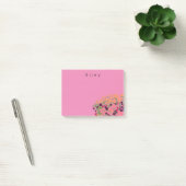 Kleurrijke Floral Let's Bloom + aangepaste naam Post-it® Notes (Kantoor)