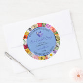 Kleurrijke "Floral Light Blue Product Labels Diamo (Envelop)