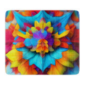 Kleurrijke Floral Mandala Design56756 Snijplank (Voorkant)