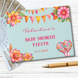 Kleurrijke Floral Mexican Fiesta Baby shower Gastenboek