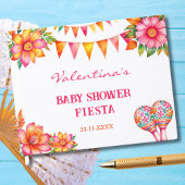 Kleurrijke Floral Mexican Fiesta Baby shower Gastenboek