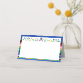 Kleurrijke Floral Mexican Serape Baby shower Plaatskaartje