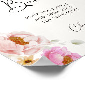 Kleurrijke Floral Mimosa Bar Vrijgezellenfeest Poster (Hoek)