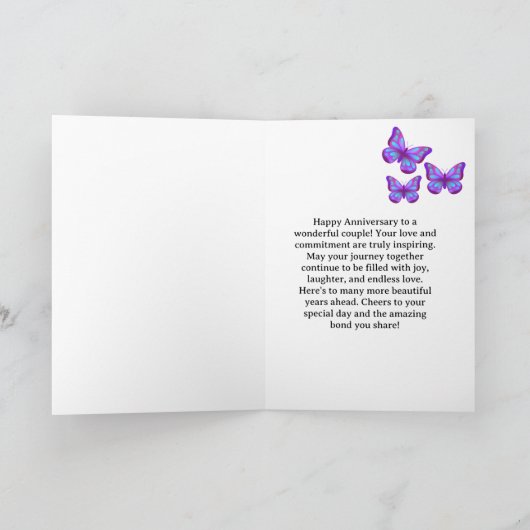 Kleurrijke Floral Modern Bohemian Happy Jubileum Bedankkaart (Binnen)