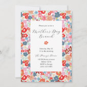 Kleurrijke Floral Moederdag Brunch Kaart (Voorkant)