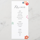 Kleurrijke Floral Moederdag Brunch Menu (Voorkant)