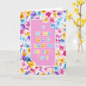 Kleurrijke Floral-Moederdag Kaart (Gele Bloem)