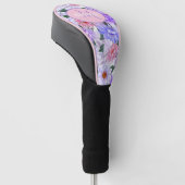 Kleurrijke Floral Monogram Persoonlijke naam Golfheadcover (Schuin)