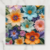 Kleurrijke Floral Needlepoint Art Gift Labels (Voorkant)