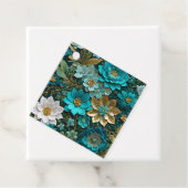 Kleurrijke Floral Needlepoint Art Gift Labels (In situ)