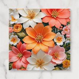 Kleurrijke Floral Needlepoint Art Gift Labels