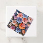 Kleurrijke Floral Needlepoint Art Gift Labels (In situ)
