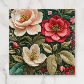 Kleurrijke Floral Needlepoint Art Gift Labels (Voorkant)