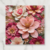 Kleurrijke Floral Needlepoint Art Gift Labels (Voorkant)