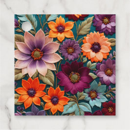 Kleurrijke Floral Needlepoint Art Gift Labels