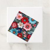 Kleurrijke Floral Needlepoint Art Gift Labels (In situ)