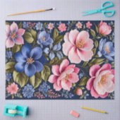 Kleurrijke Floral Needlepoint Art Tissue Paper Tissuepapier (Craft)