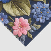 Kleurrijke Floral Needlepoint Art Tissue Paper Tissuepapier (Detail)