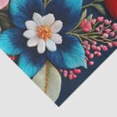 Kleurrijke Floral Needlepoint Art Tissue Paper Tissuepapier (Detail)