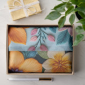 Kleurrijke Floral Needlepoint Art Tissue Paper Tissuepapier (Geschenk)