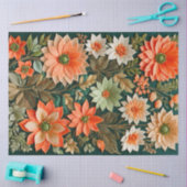 Kleurrijke Floral Needlepoint Art Tissue Paper Tissuepapier (Craft)