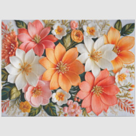 Kleurrijke Floral Needlepoint Art Tissue Paper Tissuepapier