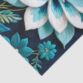 Kleurrijke Floral Needlepoint Art Tissue Paper Tissuepapier (Detail)