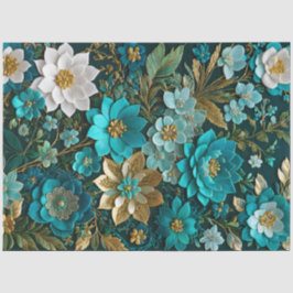 Kleurrijke Floral Needlepoint Art Tissue Paper Tissuepapier