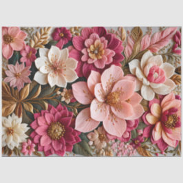 Kleurrijke Floral Needlepoint Art Tissue Paper Tissuepapier